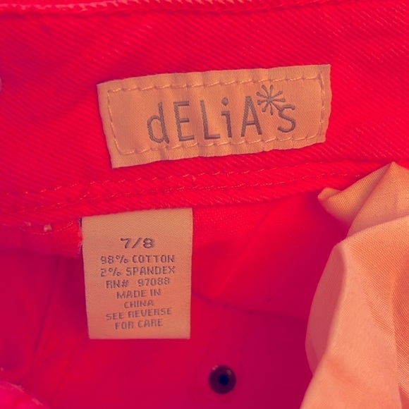 Delia’s Hot Pink Taylor Jeans Size 7/8 Vintage - Picture 7 of 8